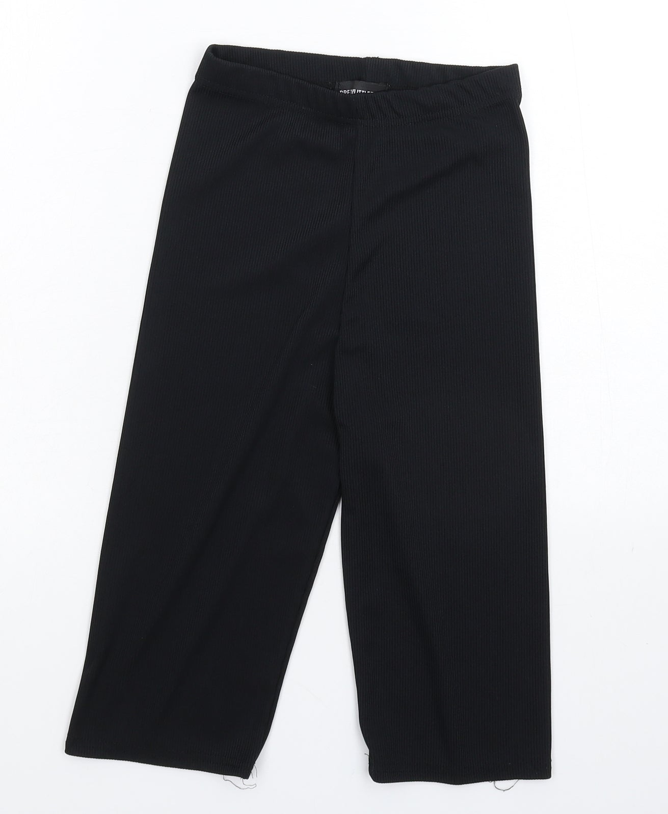 PRETTYLITTLETHING Womens Black   Cropped Leggings Size 6 L14 in