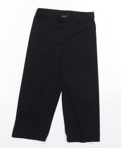 PRETTYLITTLETHING Womens Black   Cropped Leggings Size 6 L14 in