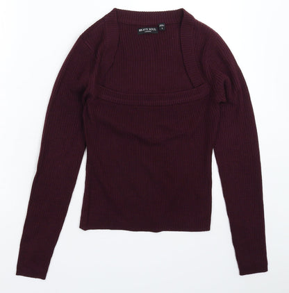 Womens UK Size S Brave Soul Brown Pullover Jumper