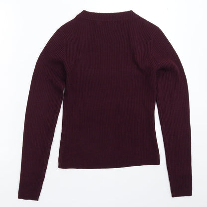 Womens UK Size S Brave Soul Brown Pullover Jumper