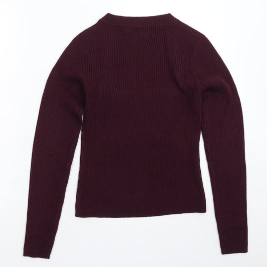 Womens UK Size S Brave Soul Brown Pullover Jumper