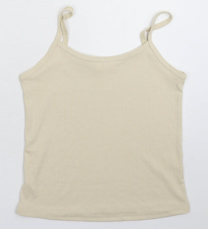 Womens UK Size S Grace & Mila Beige Basic Tank