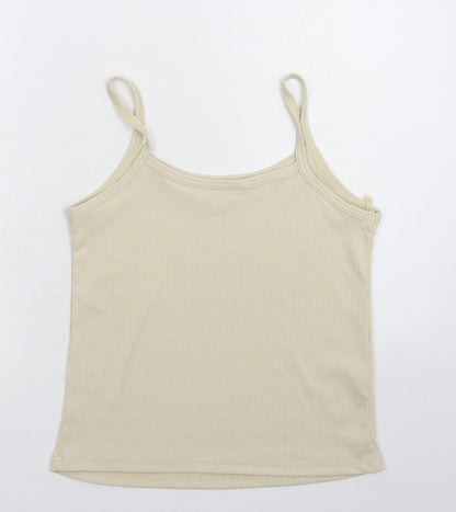 Womens UK Size S Grace & Mila Beige Basic Tank