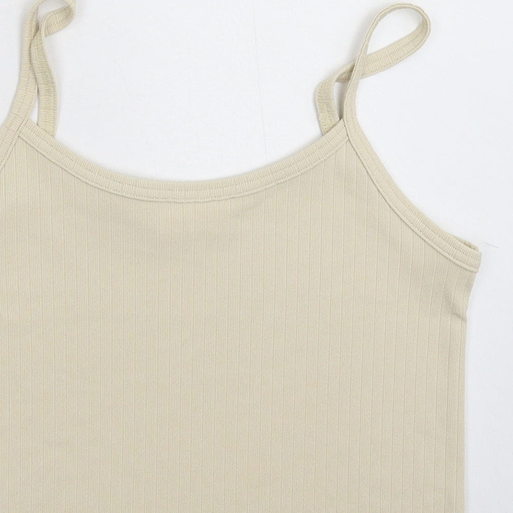 Womens UK Size S Grace & Mila Beige Basic Tank