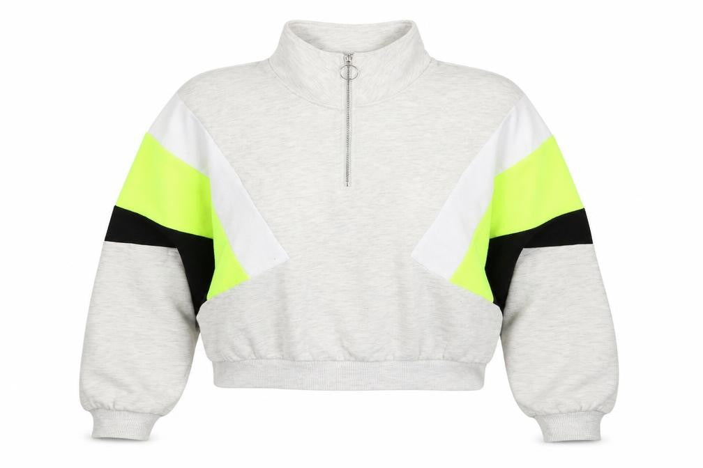Front view of Divided women’s grey pullover hoodie, size S