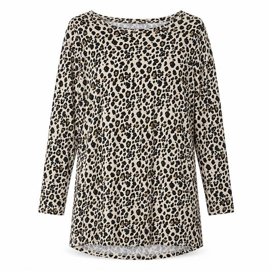 Front view of Peacocks women’s beige animal print mini, size UK 8