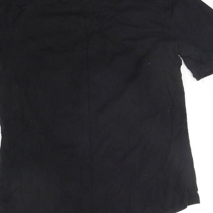 Womens UK Size S Preworn Black Basic T-Shirt