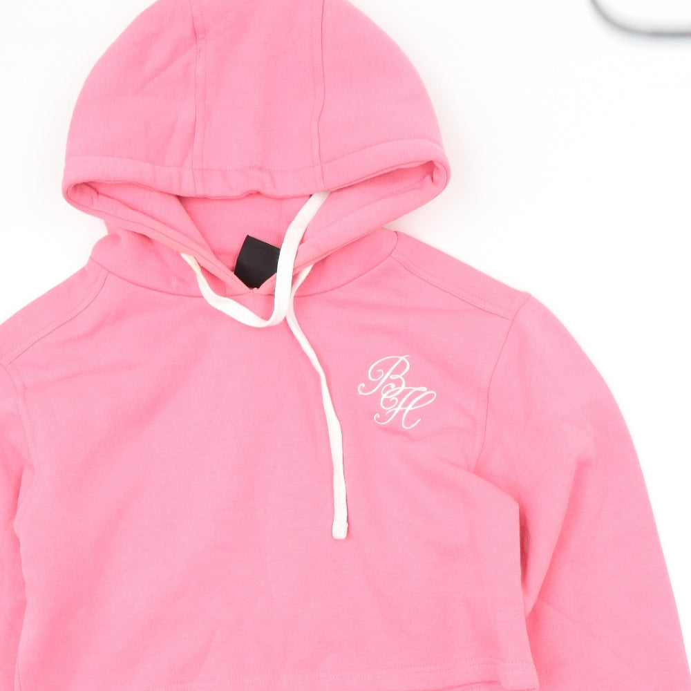 Close-up detail of Beck & Hersey women’s pink jumper, size UK 10