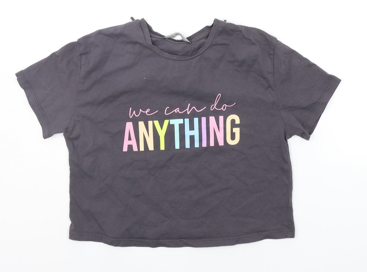 George Boys Grey   Basic T-Shirt Size 9-10 Years