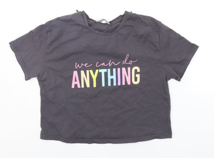 George Boys Grey   Basic T-Shirt Size 9-10 Years