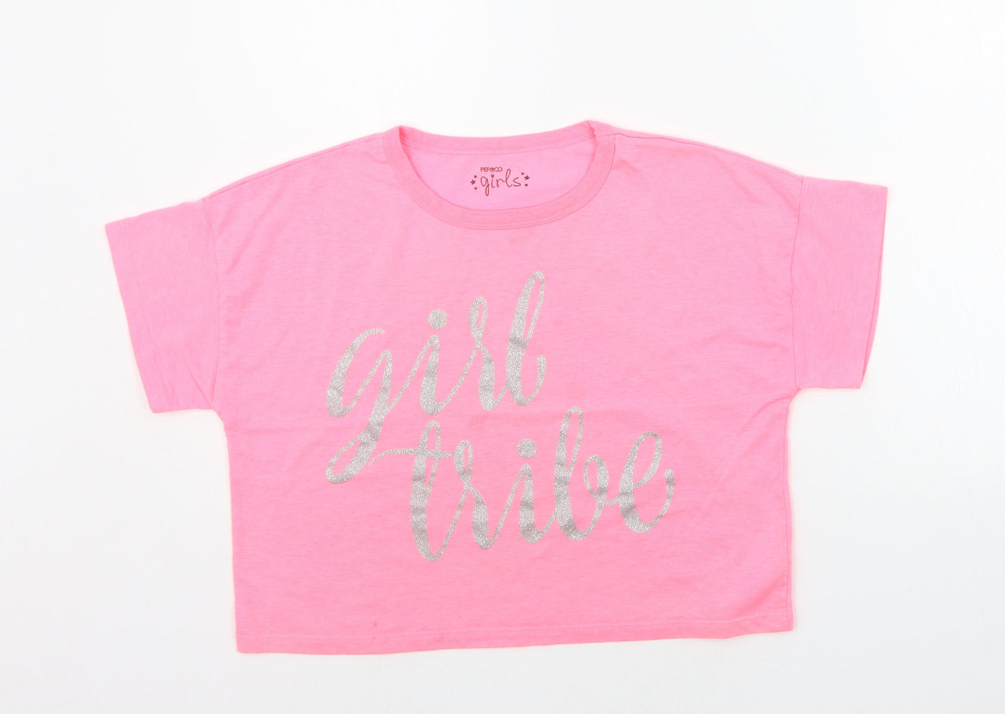 pep&CO Girls Pink   Basic T-Shirt Size 9-10 Years