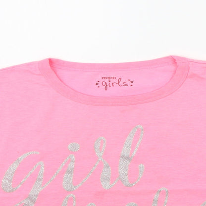 pep&CO Girls Pink   Basic T-Shirt Size 9-10 Years