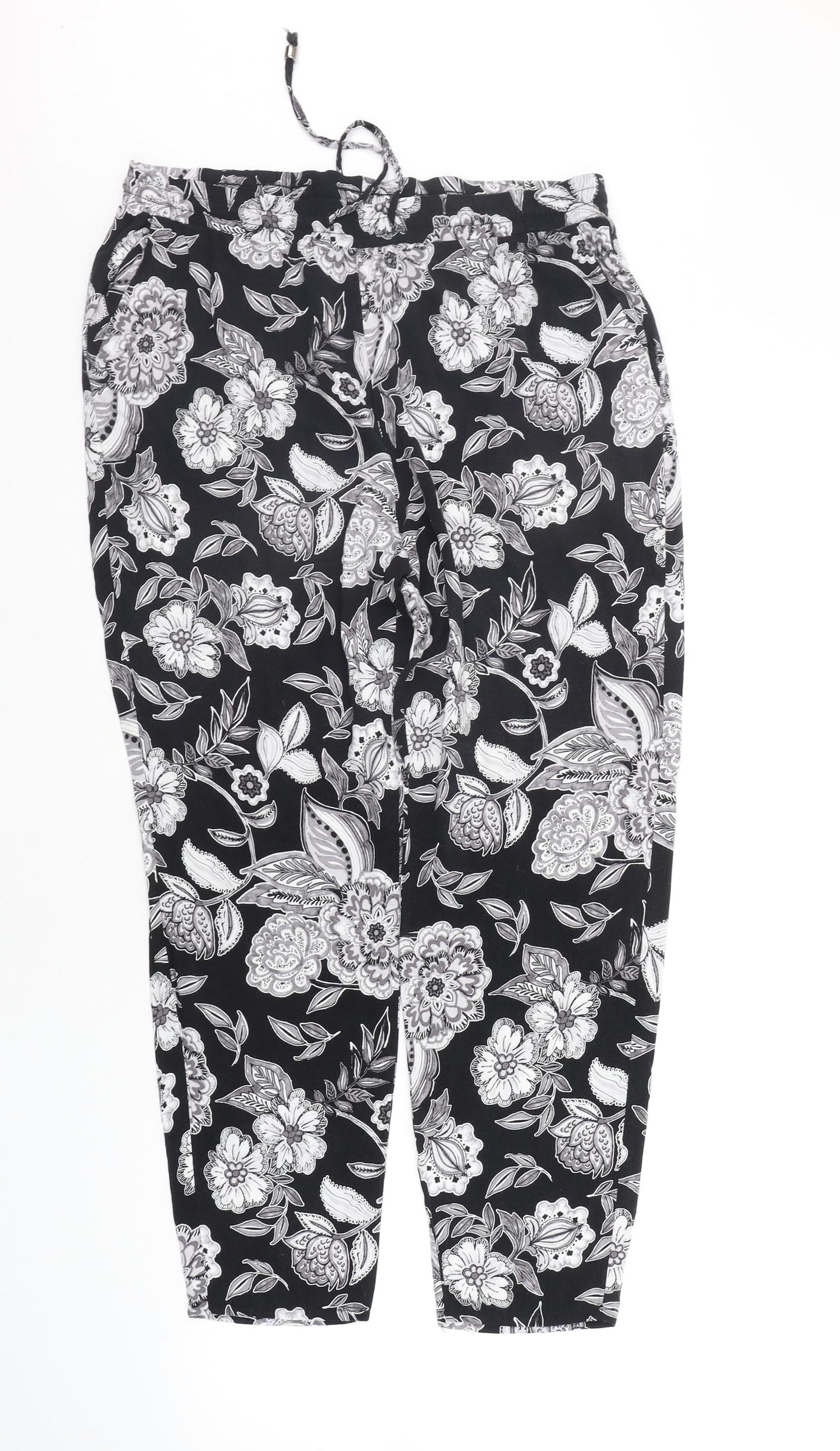 Womens UK Size M Papaya Regular Fit Jegging Black Trousers