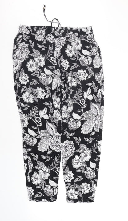 Womens UK Size M Papaya Regular Fit Jegging Black Trousers
