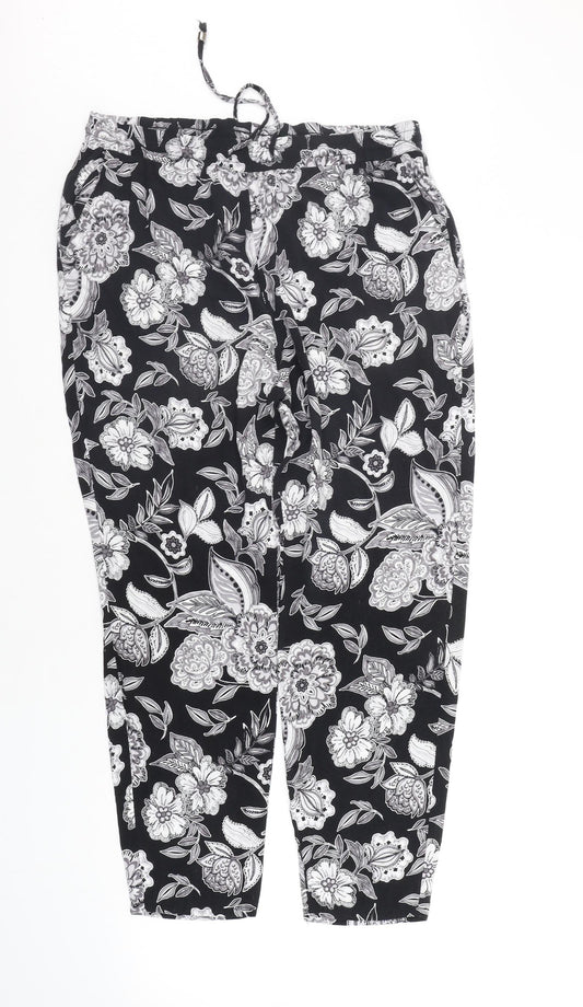 Womens UK Size M Papaya Regular Fit Jegging Black Trousers
