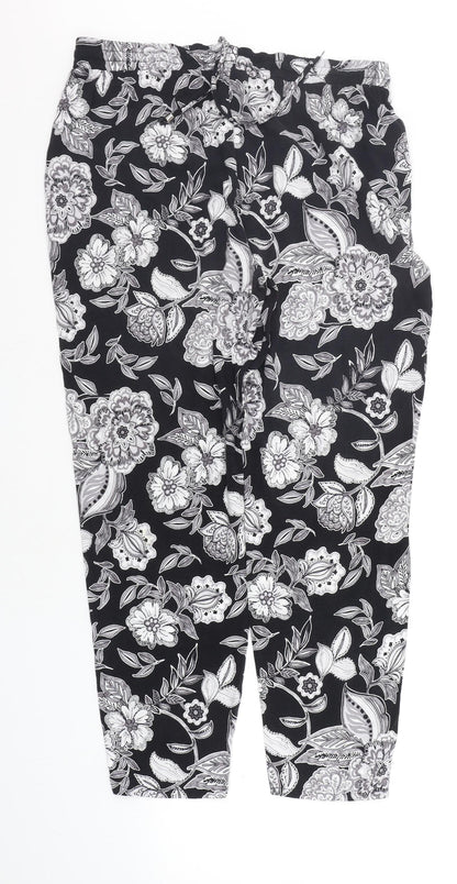 Womens UK Size M Papaya Regular Fit Jegging Black Trousers