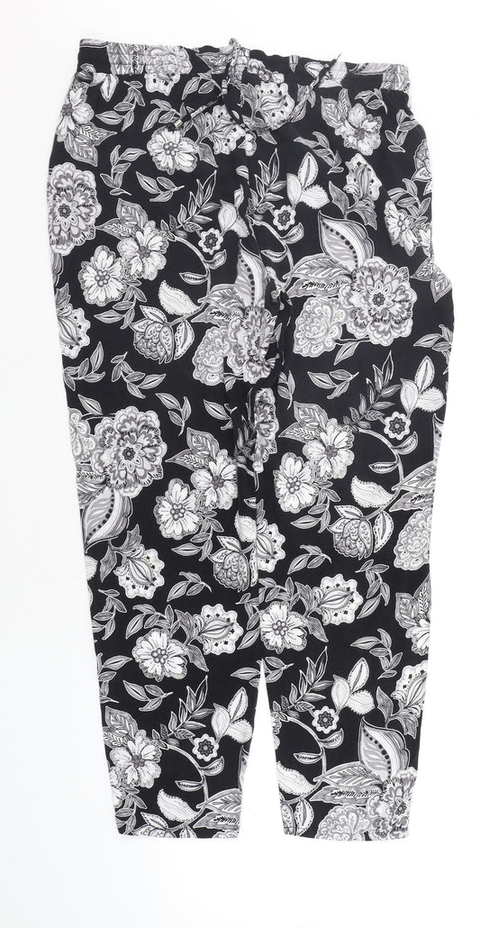 Womens UK Size M Papaya Regular Fit Jegging Black Trousers