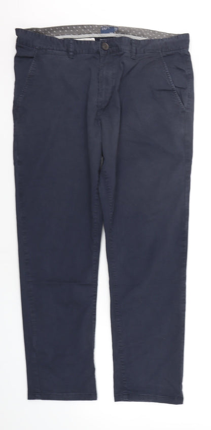 Womens UK Size 38 in Marks and Spencer Extra-Slim Fit  Blue Trousers