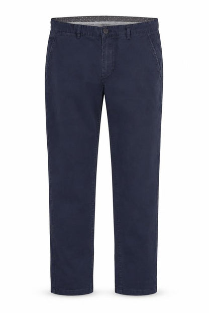Front view of Marks & Spencer women’s blue trousers, size UK 38, in, 29-inch leg