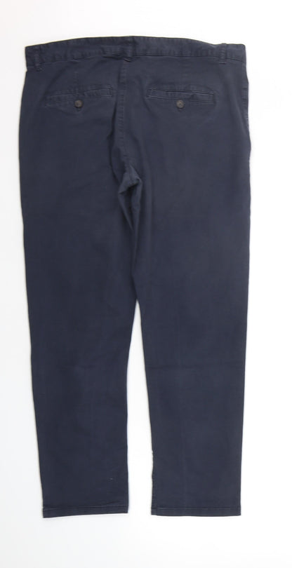 Womens UK Size 38 in Marks and Spencer Extra-Slim Fit  Blue Trousers