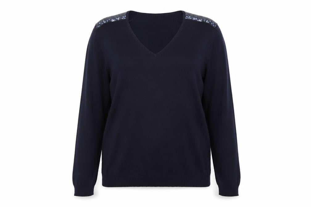 Womens UK Size 18 R Edition Blue Pullover Jumper