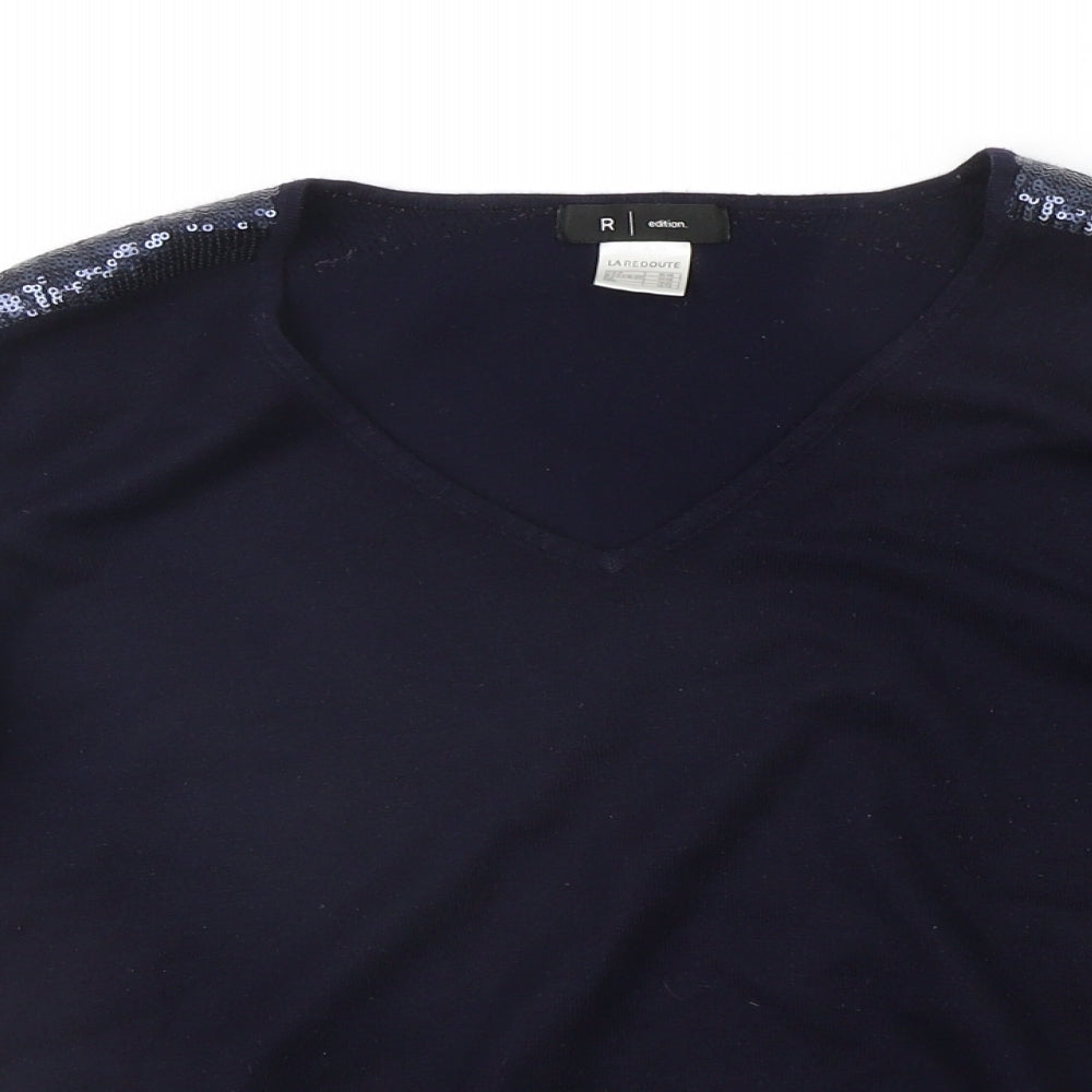 Womens UK Size 18 R Edition Blue Pullover Jumper