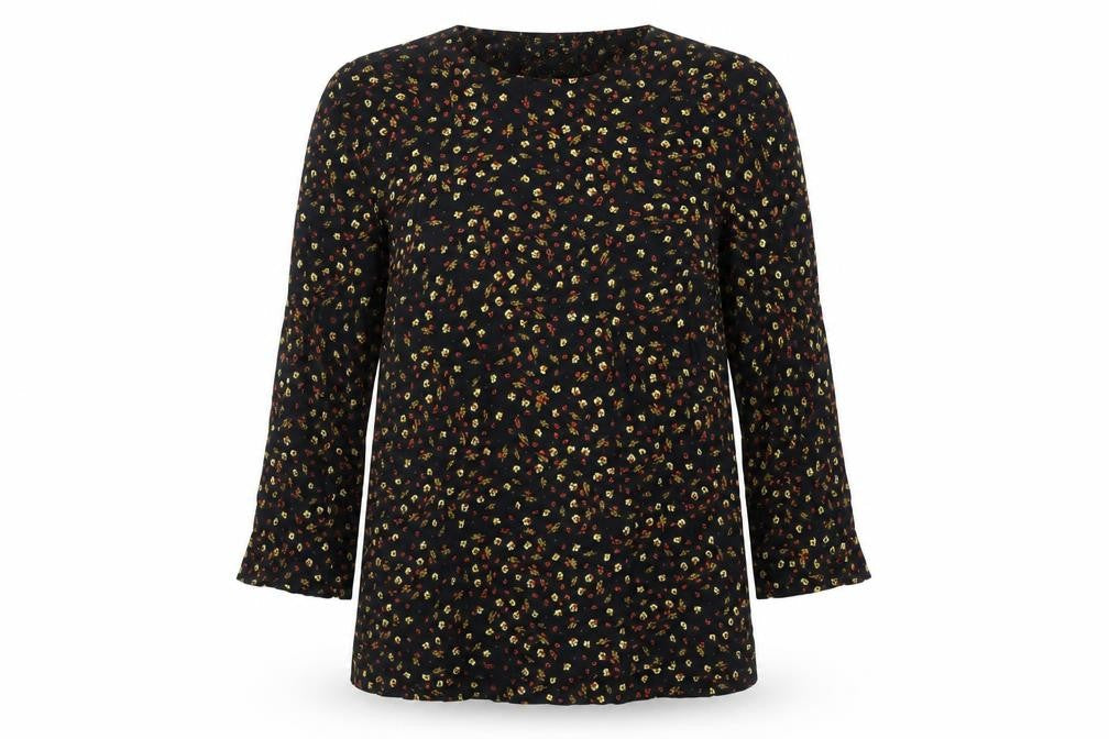 Womens UK Size 6 H&M Black Basic Blouse
