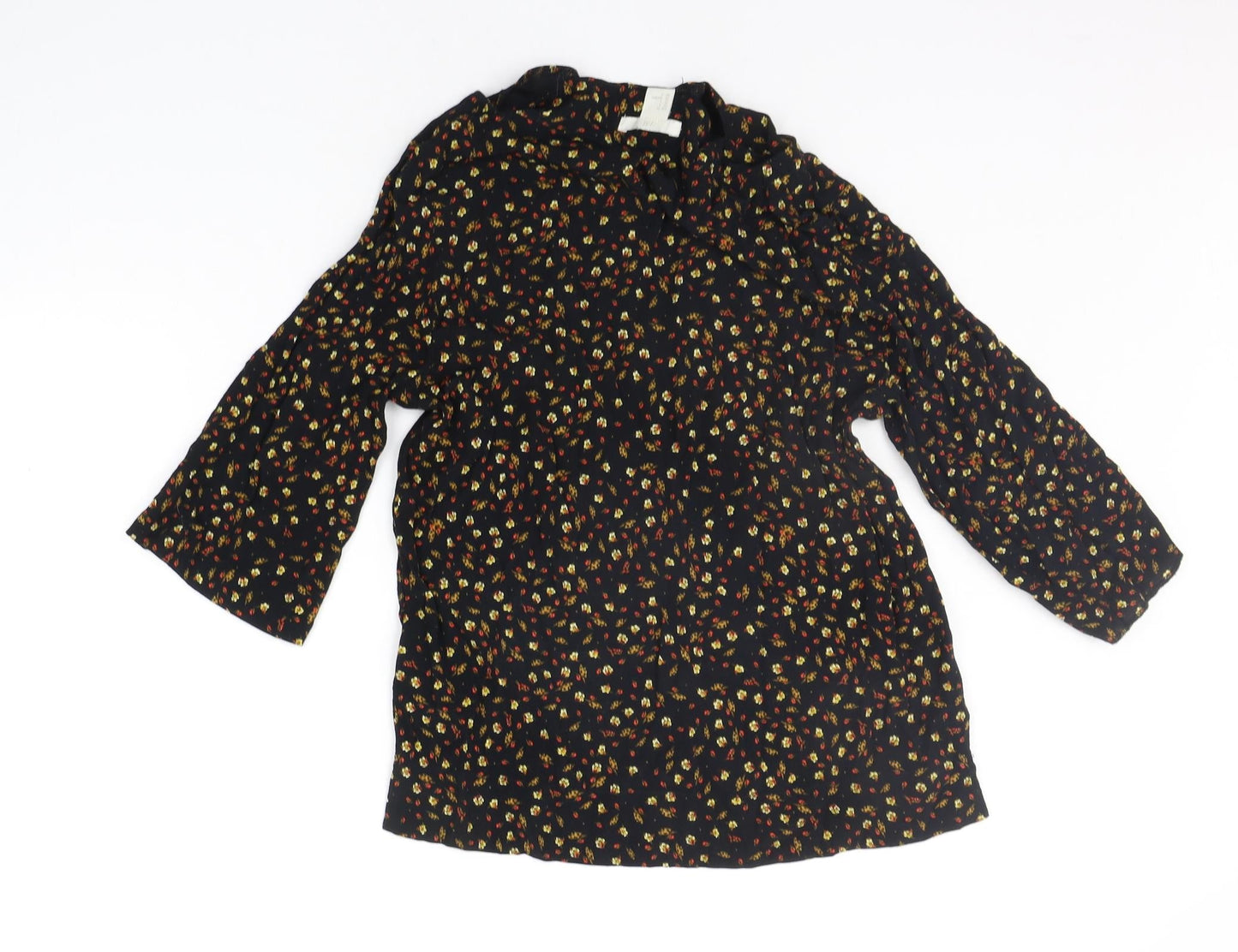 Womens UK Size 6 H&M Black Basic Blouse
