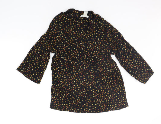 Womens UK Size 6 H&M Black Basic Blouse