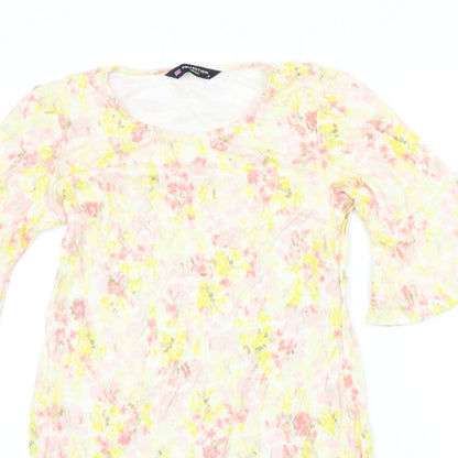 Collection London Girls Yellow Floral  Jumper Dress  Size 8 Years