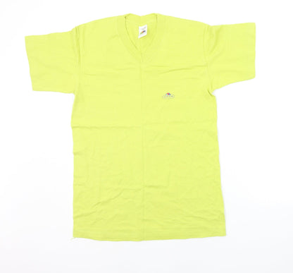 Mens UK Size M Fruit of the Loom Yellow  T-Shirt