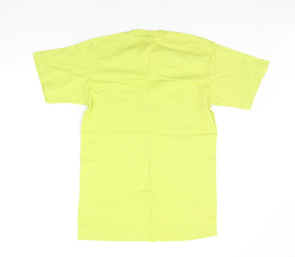 Mens UK Size M Fruit of the Loom Yellow  T-Shirt
