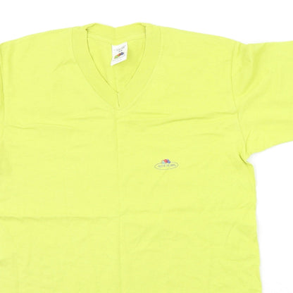 Mens UK Size M Fruit of the Loom Yellow  T-Shirt