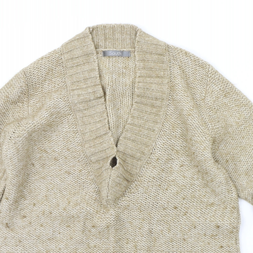 Womens UK Size 12 South Beige Pullover Jumper
