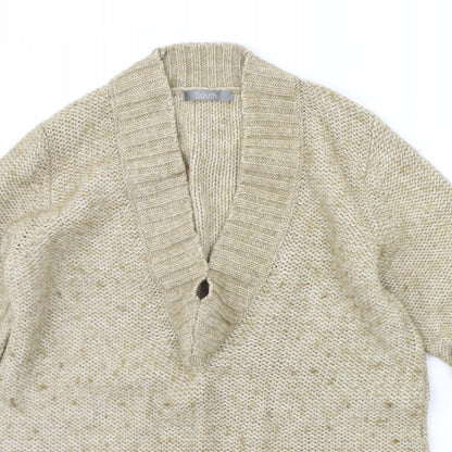 Womens UK Size 12 South Beige Pullover Jumper