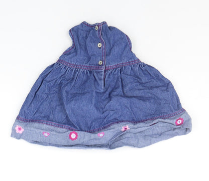 Cherokee Baby Blue Floral  A-Line  Size 3-6 Months