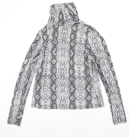 Primark Womens Grey Animal Print  Pullover Jumper Size L