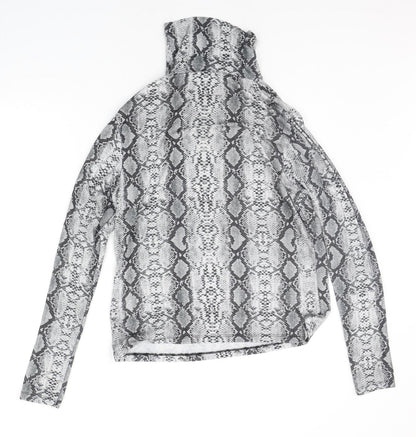 Primark Womens Grey Animal Print  Pullover Jumper Size L