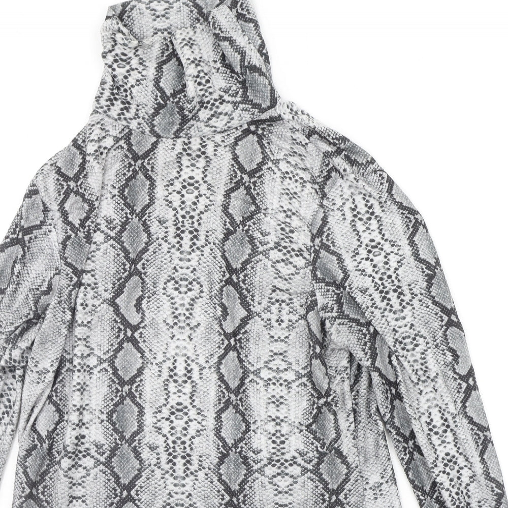 Primark Womens Grey Animal Print  Pullover Jumper Size L