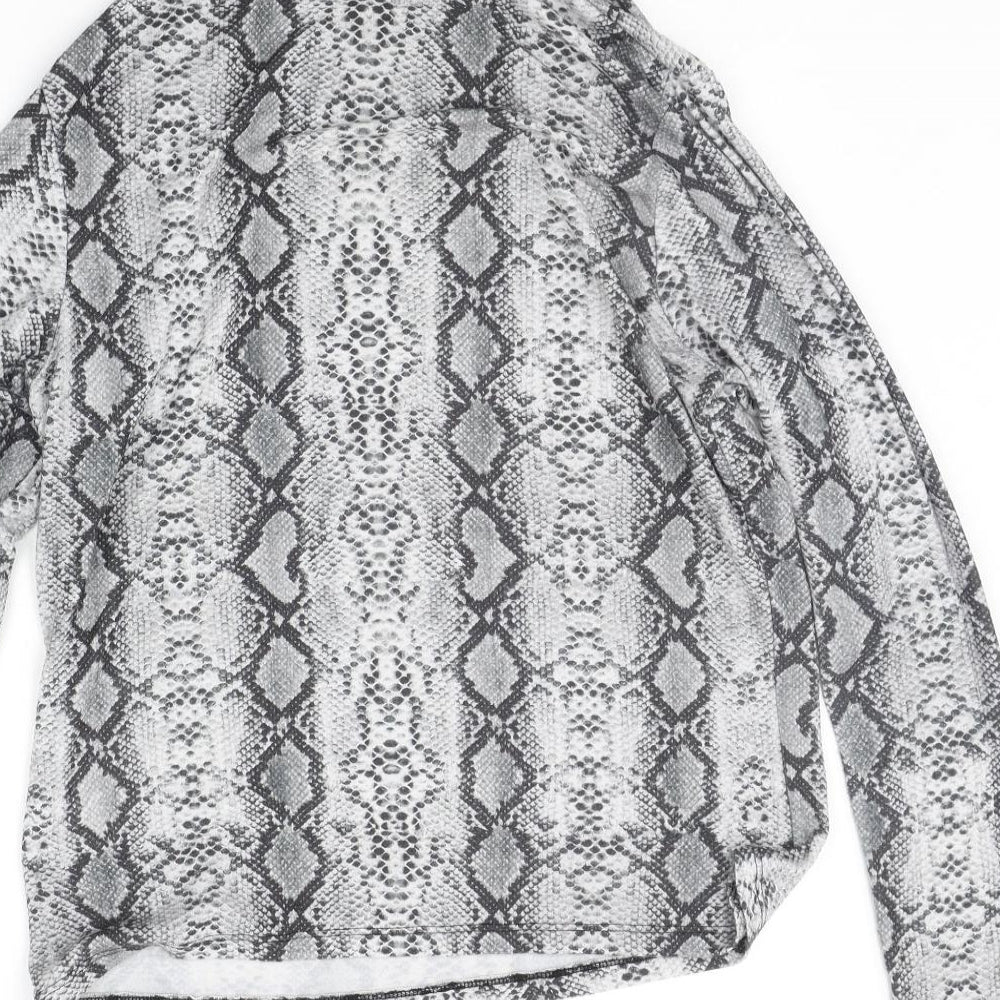 Primark Womens Grey Animal Print  Pullover Jumper Size L
