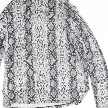 Primark Womens Grey Animal Print  Pullover Jumper Size L