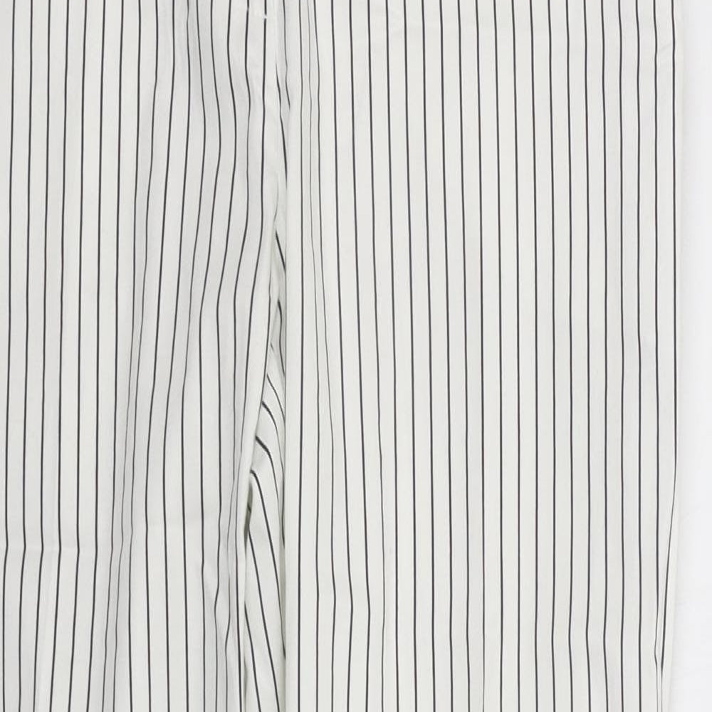 Womens UK Size 12 camaieu Regular Fit  White Trousers