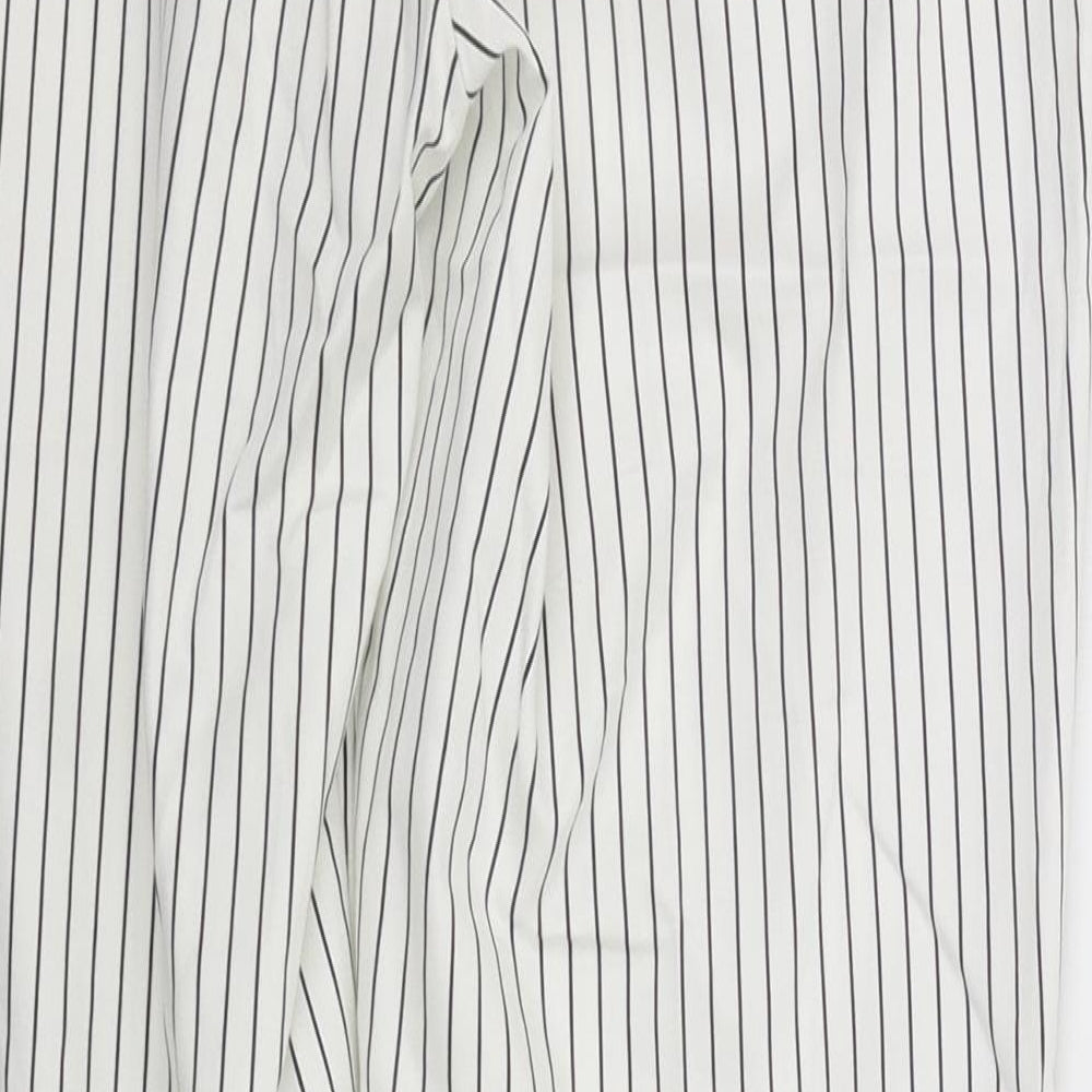 Womens UK Size 12 camaieu Regular Fit  White Trousers