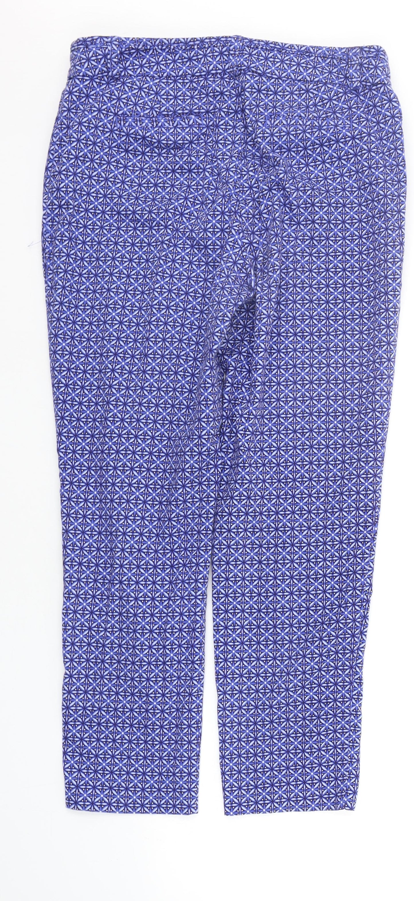 Womens UK Size 12 M&Co Regular Fit  Blue Trousers