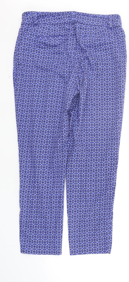 Womens UK Size 12 M&Co Regular Fit  Blue Trousers
