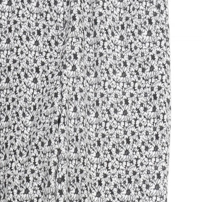 Miss Selfridge Womens White Geometric  Trousers  Size 10 L25 in