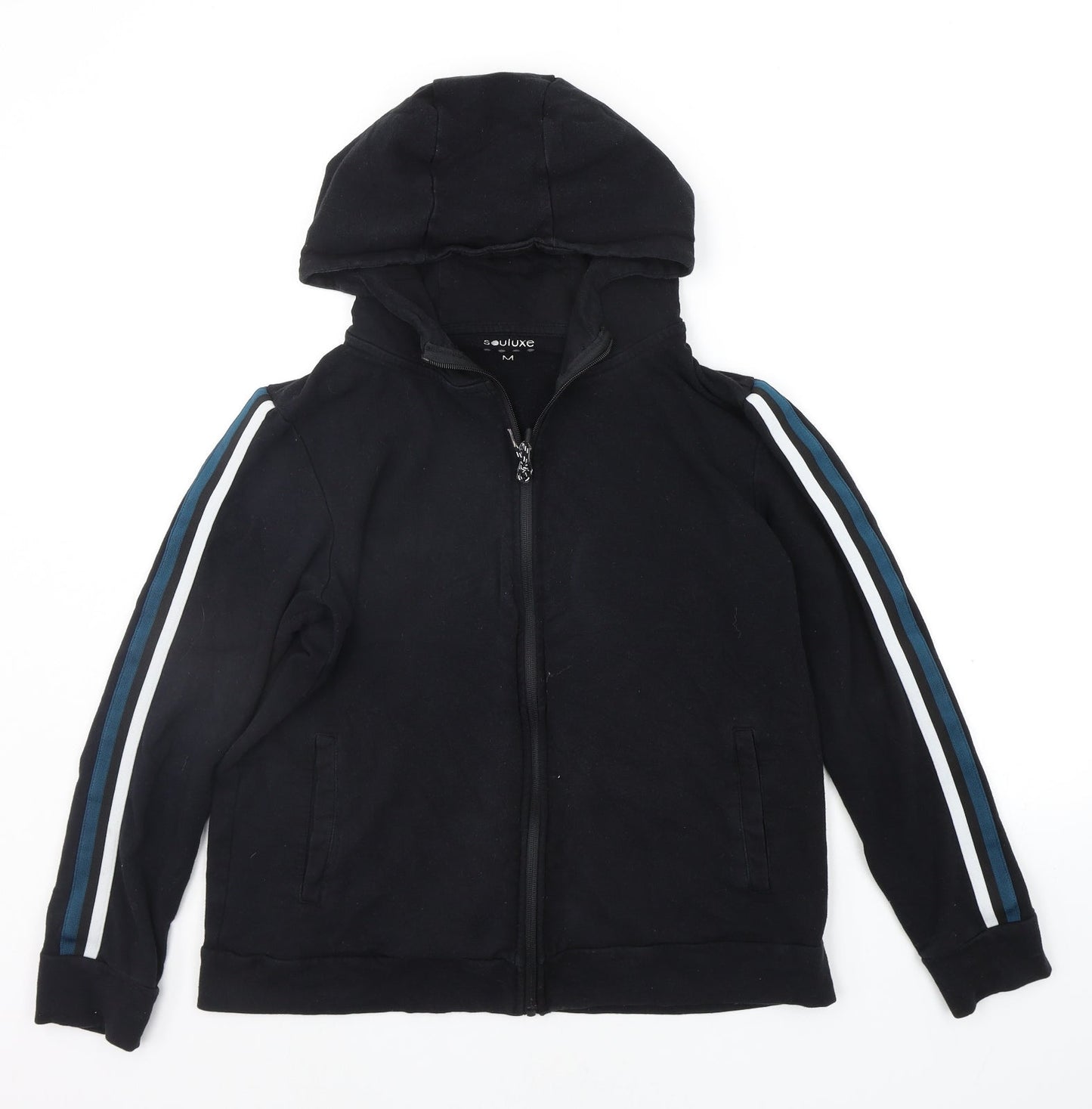 SOULEXE Boys Black Striped  Jacket  Size M