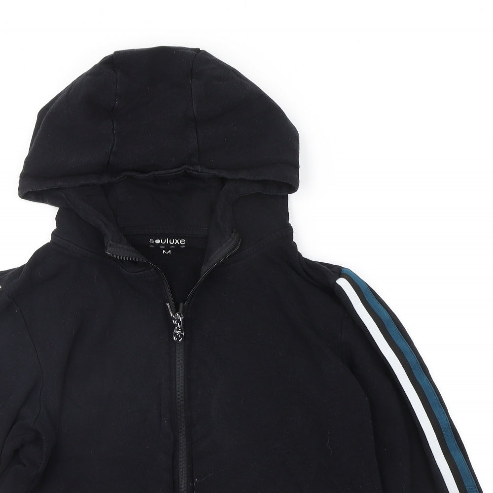 SOULEXE Boys Black Striped  Jacket  Size M