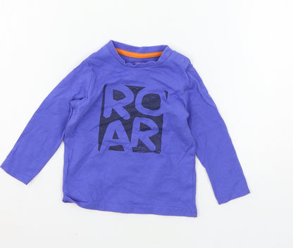 F&F Baby Blue  Jersey Basic T-Shirt Size 6-9 Months  - Roar