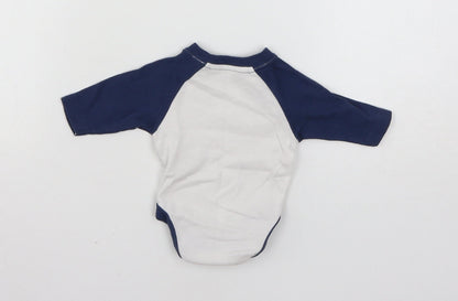 Mothercare Baby White  Jersey Babygrow One-Piece Size Newborn  - Go